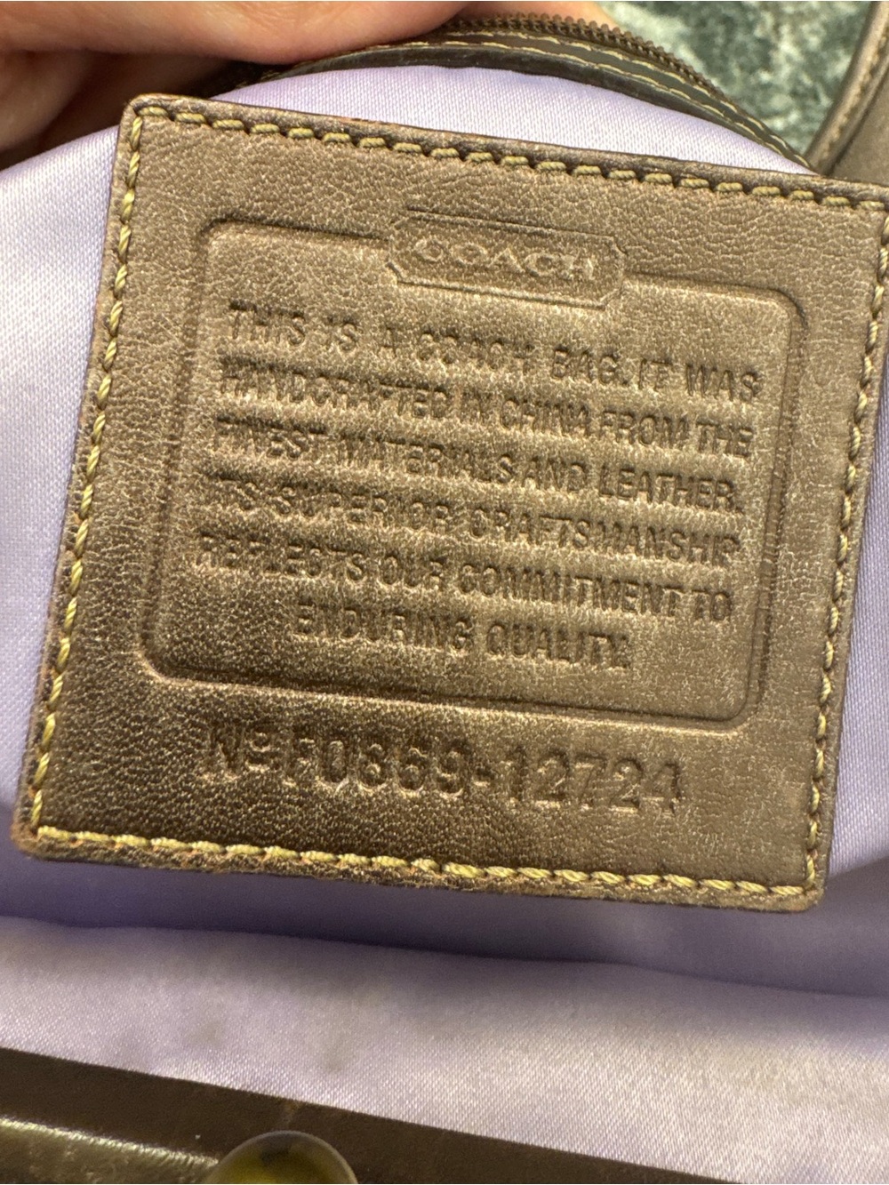 Coach Brown Ergo Pleated Satchel Signature Kisslock Canvas Shoulder Bag **FAIR** - Picture 8 of 16